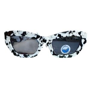 Anthropologie I-SEA Mod Floral Black and White Sunglasses, NWT